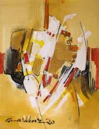 Mashkoor Raza, 16 x 12 Inch, Oil on Canvas, Abstract Painting, AC-MR-430